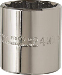 Proto - 3/8" Drive, Standard Hand Socket - 12 Points, 2-3/4" OAL, Chrome Finish - Benchmark Tooling