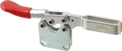 De-Sta-Co - 200 Lb Holding Capacity, Horizontal Handle, Manual Hold Down Toggle Clamp - 78° Handle Movement, 87° Bar Opening, U-Bar, Straight Base, Electro-Plated Zinc, Carbon Steel - Benchmark Tooling