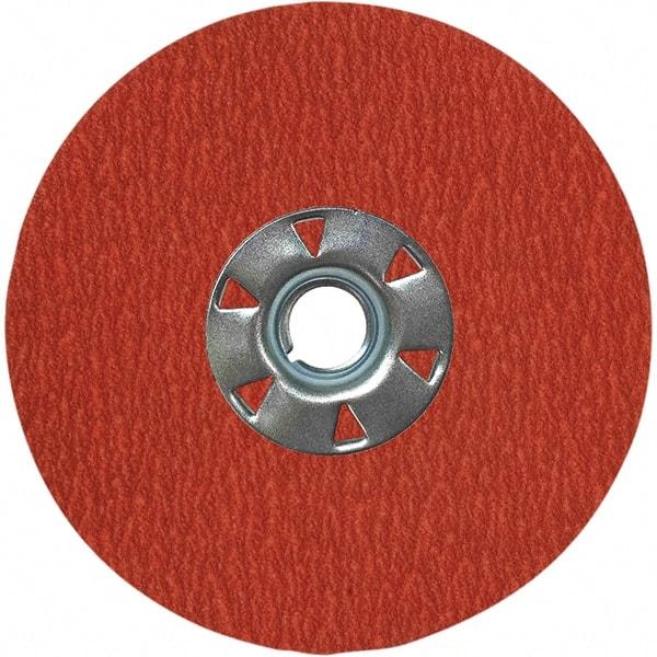 VSM - 5" Diam 7/8" Hole 36 Grit Fiber Disc - Very Coarse Grade, Ceramic, 12,000 Max RPM, Series XF885 - Benchmark Tooling