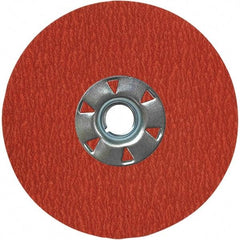 VSM - 7" Diam 7/8" Hole 36 Grit Fiber Disc - Very Coarse Grade, Ceramic, 8,000 Max RPM, Series XF885 - Benchmark Tooling