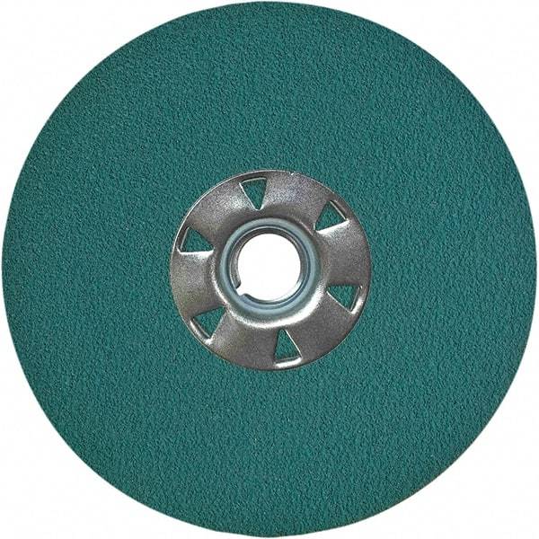 VSM - 7" Diam 7/8" Hole 50 Grit Fiber Disc - Coarse Grade, Zirconia Alumina, 8,000 Max RPM, Series ZF047 - Benchmark Tooling