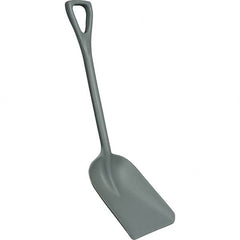 Remco - 14" High x 11" Wide Square Plastic Shovel - 38" Long Plastic D-Grip Handle, No Step - Benchmark Tooling