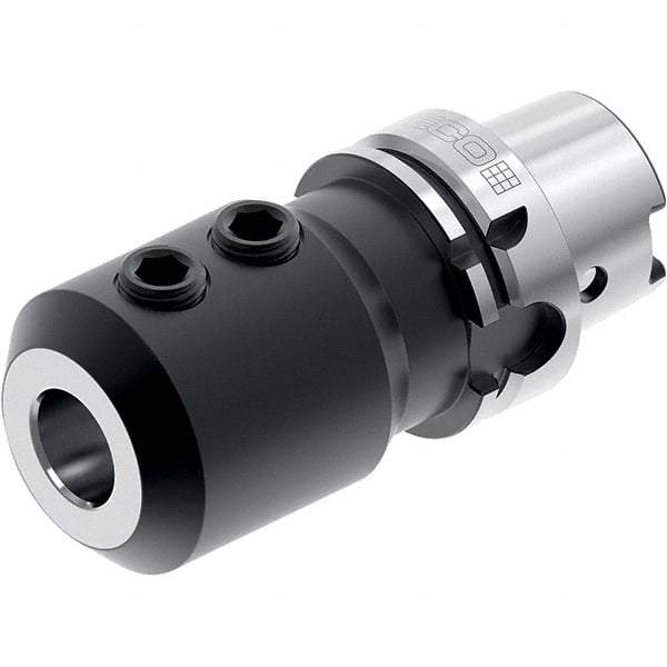 Seco - HSK125 Dual Contact Taper Shank 25mm Hole End Mill Holder/Adapter - 65mm Nose Diam, 100mm Projection, Through-Spindle Coolant - Exact Industrial Supply