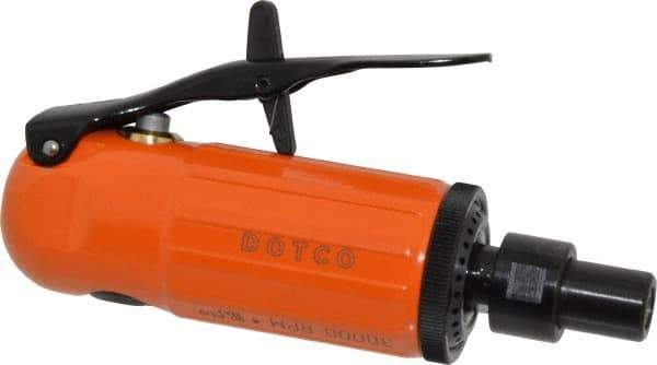 Dotco - 1/4" Collet, Straight Handle, Air Straight Die Grinder - 30,000 RPM, Front Exhaust, 16 CFM, 0.3 hp, 90 psi, 1/4" Inlet - Benchmark Tooling