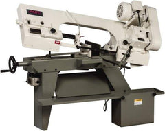 Vectrax - 7 x 12" Max Capacity, Manual Step Pulley Horizontal Bandsaw - 110 Volts, 3/4 hp, 1 Phase - Benchmark Tooling