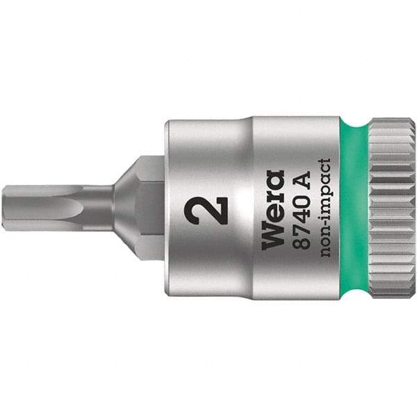 Wera - 1/4" Drive, 3/32" Hex Bit Socket - 3-3/4" OAL - Benchmark Tooling