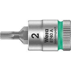 Wera - 1/4" Drive, 3/32" Hex Bit Socket - 3-3/4" OAL - Benchmark Tooling