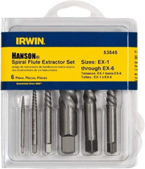 Irwin - Bolt Extractor Sets - MP #1,2,3,4,5,6 6PC SCREW EXTRACTOR SET - Benchmark Tooling