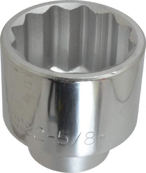 Proto - 2-5/8", 1" Drive, Standard Hand Socket - 12 Points, 4-1/8" OAL - Benchmark Tooling