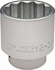 Proto - 2-3/4", 1" Drive, Standard Hand Socket - 12 Points, 4-7/16" OAL - Benchmark Tooling