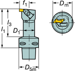 C5-CTLHOR-22090-3 Capto® and SL Turning Holder - Benchmark Tooling