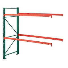 Steel King - 2 Shelf Add-On Box Formed Closed Steel Shelving - 27,790 Lb Capacity, 96" Wide x 96" High x 48" Deep, Green/Orange - Benchmark Tooling