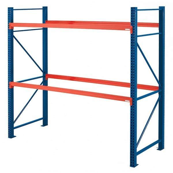 Steel King - 2 Shelf Starter Box Formed Closed Steel Shelving - 22,780 Lb Capacity, 96" Wide x 96" High x 42" Deep, Powder Coat Blue - Benchmark Tooling