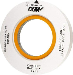Camel Grinding Wheels - 20" Diam x 10" Hole x 3" Wide Centerless & Cylindrical Grinding Wheel - 60 Grit, Aluminum Oxide, Type 7, Medium Grade, Vitrified Bond, Two Side Recess - Benchmark Tooling