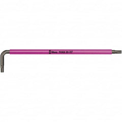 Wera - T8 Torx Key - L-Key Color Coded Cushion Grip Handle, Black Oxide Finish, 90mm OAL - Benchmark Tooling