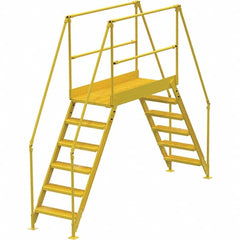 6-Step Steel Crossover Bridge Platform: 500 lb Capacity, 23-1/2″ Wide, 60″ Deep, 60″ High Steel