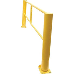 Vestil - Steel Rail Safety Gate - 137" Wide x 10" Door Height, Yellow - Benchmark Tooling
