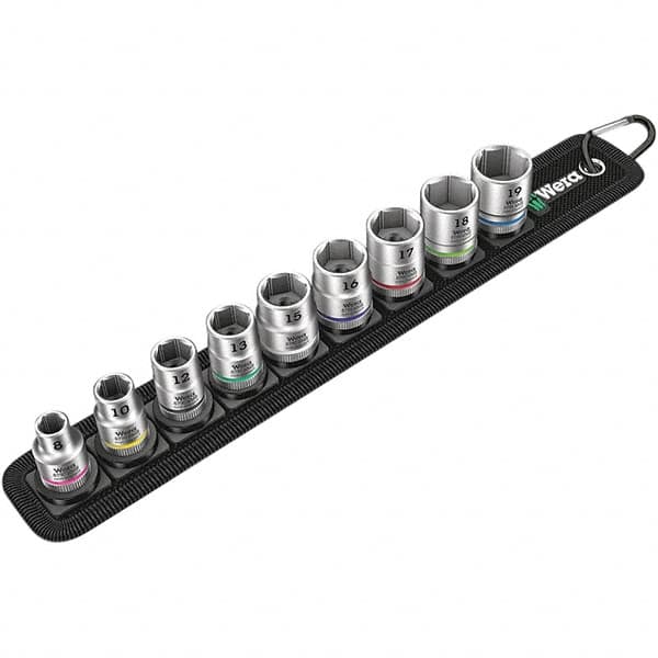 Wera - Hex & Torx Bit Socket Sets Type: Hex Bit Socket Set Drive Size: 3/8 - Benchmark Tooling