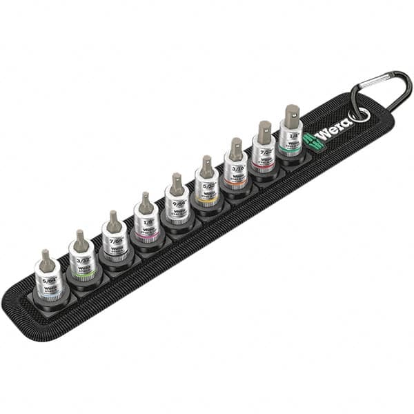 Wera - Hex & Torx Bit Socket Sets Type: Hex Bit Socket Set Drive Size: 1/4 - Benchmark Tooling