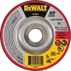 DeWALT - Depressed-Center Wheels Wheel Diameter (Inch): 4-1/2 Wheel Thickness (Inch): 1/4 - Benchmark Tooling