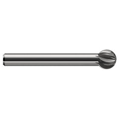 5/8″ Dia. × 3/8″ Shank × 0.546″ DOC × 4″ OAL, Carbide Uncoated, 6 Flute, Ballnose End Mill