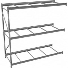 Tennsco - 3 Shelf Add-On No Deck Open Steel Shelving - 72" Wide x 84" High x 36" Deep, Medium Gray - Benchmark Tooling