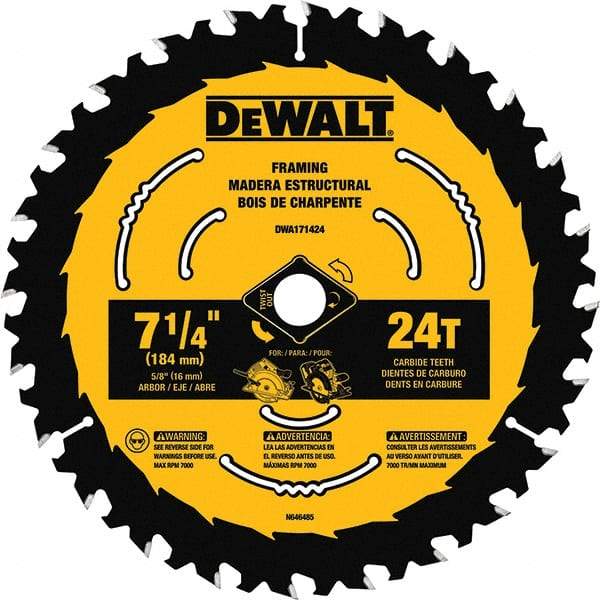 DeWALT - Wet & Dry-Cut Saw Blades   Blade Diameter (Inch): 8-1/4    Blade Material: Tungsten Carbide-Tipped - Benchmark Tooling