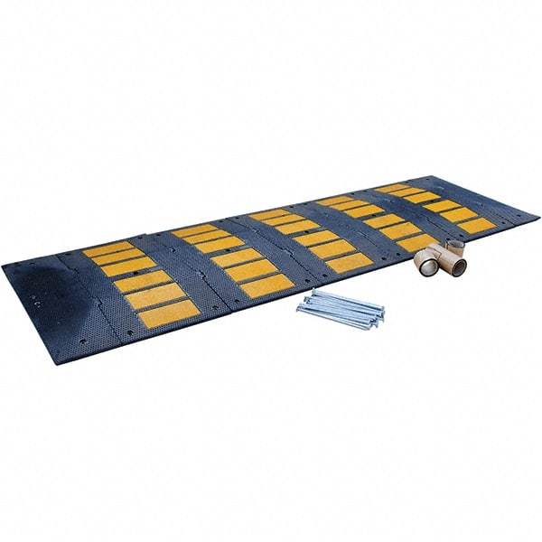 Vestil - 120" Long x 35-1/4" Wide x 4-3/4" High, Rubber Speed Hump - Black - Benchmark Tooling