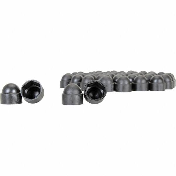 Vestil - 9/16" Bollard Cap - Black, Plastic, Smooth Surface - Benchmark Tooling