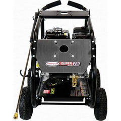 Simpson - Gas, 12 hp, 4,400 psi, 4 GPM, Cold Water Pressure Washer - AAA Triplex, 50' x 3/8" Hose - Benchmark Tooling