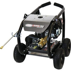 Simpson - Gas, 5.8 hp, 3,600 psi, 2.5 GPM, Cold Water Pressure Washer - AAA Triplex, 25' x 5/16" Hose - Benchmark Tooling