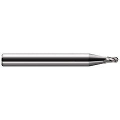 Harvey Tool - 0.5mm Diam, 0.03" LOC, 2 Flute Solid Carbide Ball End Mill - Exact Industrial Supply