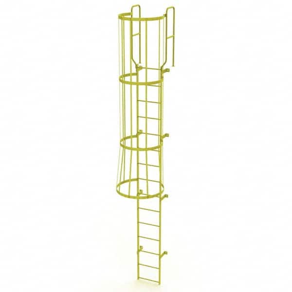 TRI-ARC - Rolling & Wall Mounted Ladders & Platforms Type: Fixed Ladder Style: Safety Cage - Benchmark Tooling