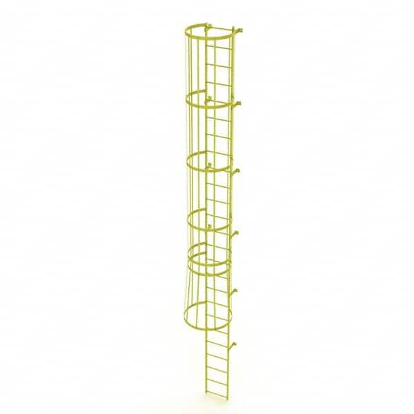 TRI-ARC - Rolling & Wall Mounted Ladders & Platforms Type: Fixed Ladder Style: Safety Cage - Benchmark Tooling