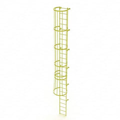 TRI-ARC - Rolling & Wall Mounted Ladders & Platforms Type: Fixed Ladder Style: Safety Cage - Benchmark Tooling