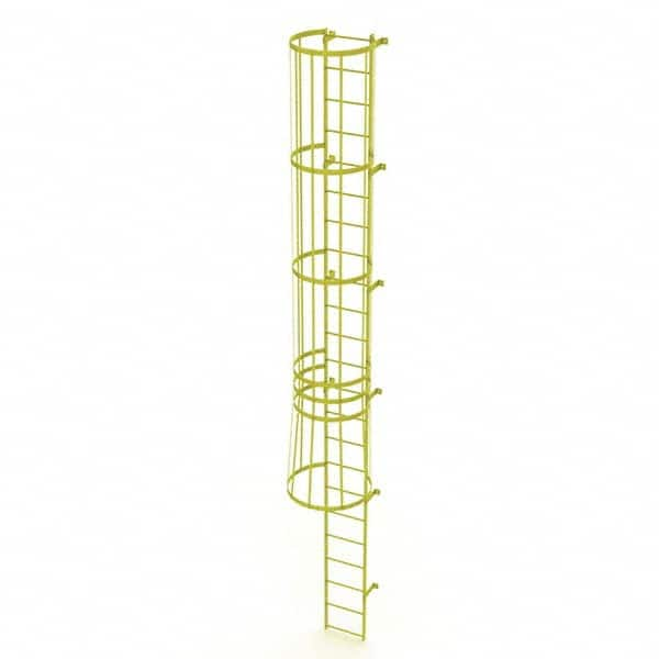 TRI-ARC - Rolling & Wall Mounted Ladders & Platforms Type: Fixed Ladder Style: Safety Cage - Benchmark Tooling