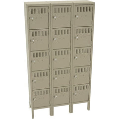 Tennsco - 15 Door, 5 Tier, Welded Locker - Benchmark Tooling