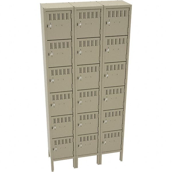 Tennsco - 18 Door, 6 Tier, Welded Locker - Benchmark Tooling