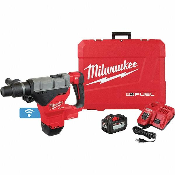 Milwaukee Tool - 18 Volt 1-3/4" SDS Max Chuck Cordless Rotary Hammer - 2900 BPM, 380 RPM, Reversible - Benchmark Tooling