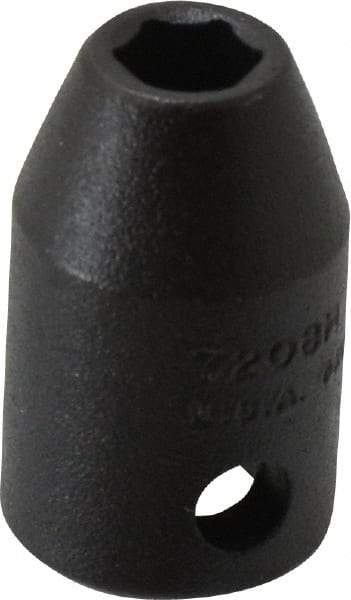 Proto - 3/8" Drive 1/4" Standard Impact Socket - 6 Points, 1-3/32" OAL - Benchmark Tooling