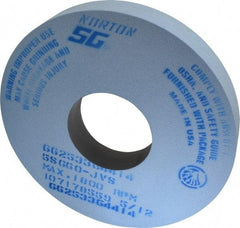 Norton - 14" Diam x 5" Hole x 2" Thick, J Hardness, 60 Grit Surface Grinding Wheel - Ceramic, Type 1, Medium Grade, 1,800 Max RPM, Vitrified Bond, No Recess - Benchmark Tooling