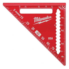 Milwaukee Tool - Rafter Squares Type: Rafter Square Blade Length (Inch): 4-1/2 - Benchmark Tooling