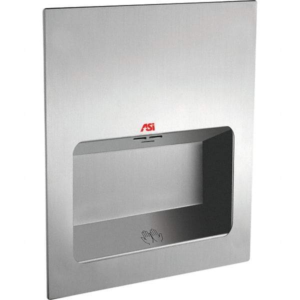 ASI-American Specialties, Inc. - 1000 Watt Satin Stainless Steel Finish Electric Hand Dryer - 277 Volts, 5.2 Amps, 12-19/32" Wide x 15-3/4" High x 4-1/16" Deep - Benchmark Tooling