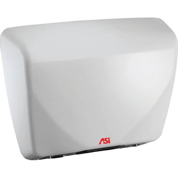 ASI-American Specialties, Inc. - 2200 Watt White Finish Electric Hand Dryer - 100-240 Volts, 18.3 Amps, 15-3/32" Wide x 11-7/32" High x 3-15/16" Deep - Benchmark Tooling