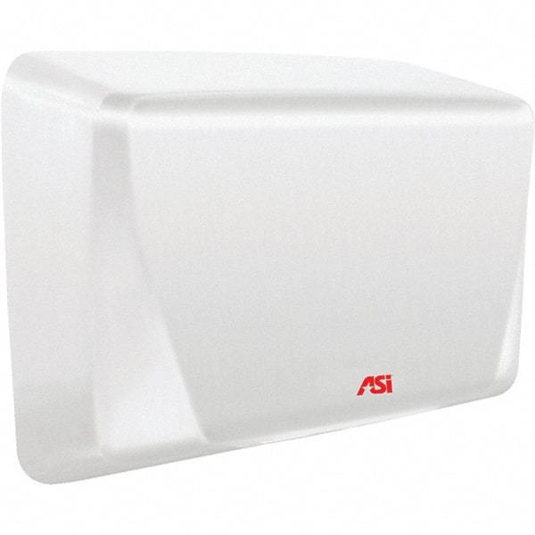 ASI-American Specialties, Inc. - 1000 Watt White Finish Electric Hand Dryer - 277 Volts, 5.2 Amps, 10-5/8" Wide x 8-15/32" High x 4" Deep - Benchmark Tooling