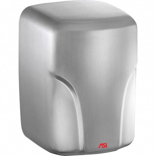 ASI-American Specialties, Inc. - 1600 Watt Satin Stainless Steel Finish Electric Hand Dryer - 220-240 Volts, 7.3 Amps, 8-1/16" Wide x 11-19/64" High x 7-5/64" Deep - Benchmark Tooling