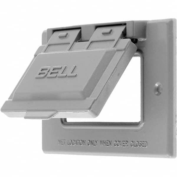 Hubbell Wiring Device-Kellems - Weatherproof Box Covers Cover Shape: Rectangle Number of Holes in Outlet: 1 - Benchmark Tooling