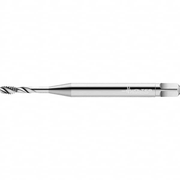 Walter-Prototyp - #4-40 UNC 2 Flute 2B Semi-Bottoming Spiral Flute Tap - High Speed Steel, Bright Finish, 56mm OAL, Right Hand Flute, Right Hand Thread - Exact Industrial Supply