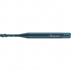 Walter-Prototyp - #4-40 UNC 3 Flute 2B/3B Semi-Bottoming Spiral Flute Tap - High Speed Steel, Oxide Finish, 56mm OAL, Right Hand Flute, Right Hand Thread, Series TC117 - Exact Industrial Supply