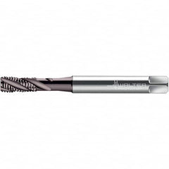 Walter-Prototyp - #1-72 UNF 3 Flute 2B/3B Semi-Bottoming Spiral Flute Tap - High Speed Steel, TiAlN Finish, 45mm OAL, Right Hand Flute, Right Hand Thread, Series TC117 - Exact Industrial Supply